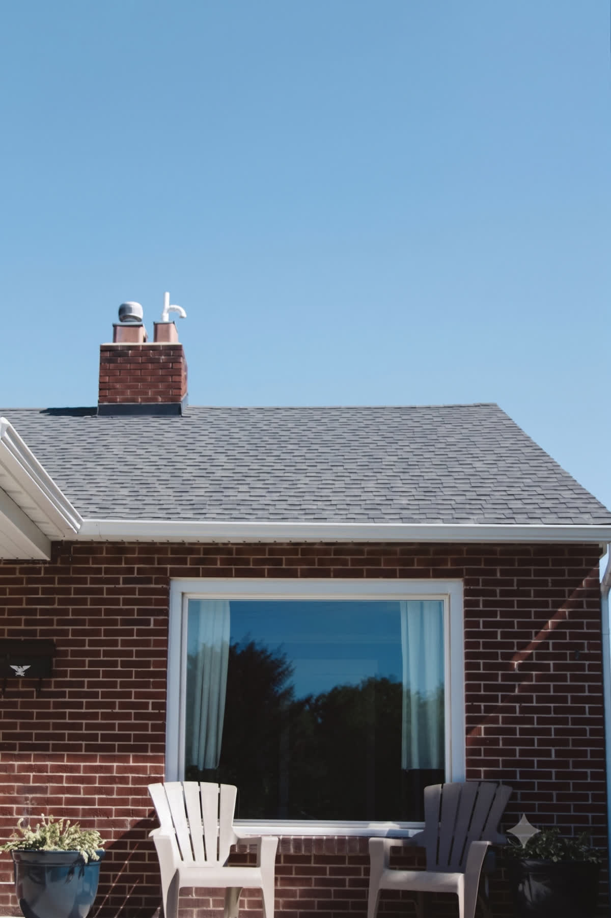 House before solar installation