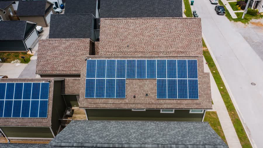 Solar aerial view