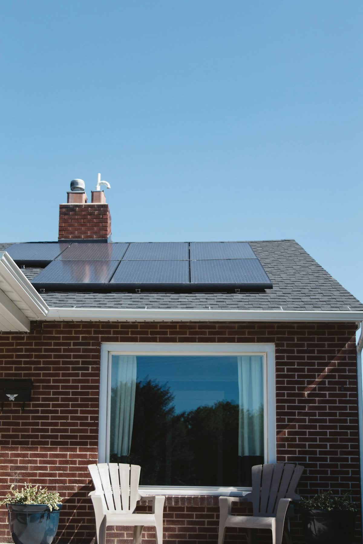 House after solar installation